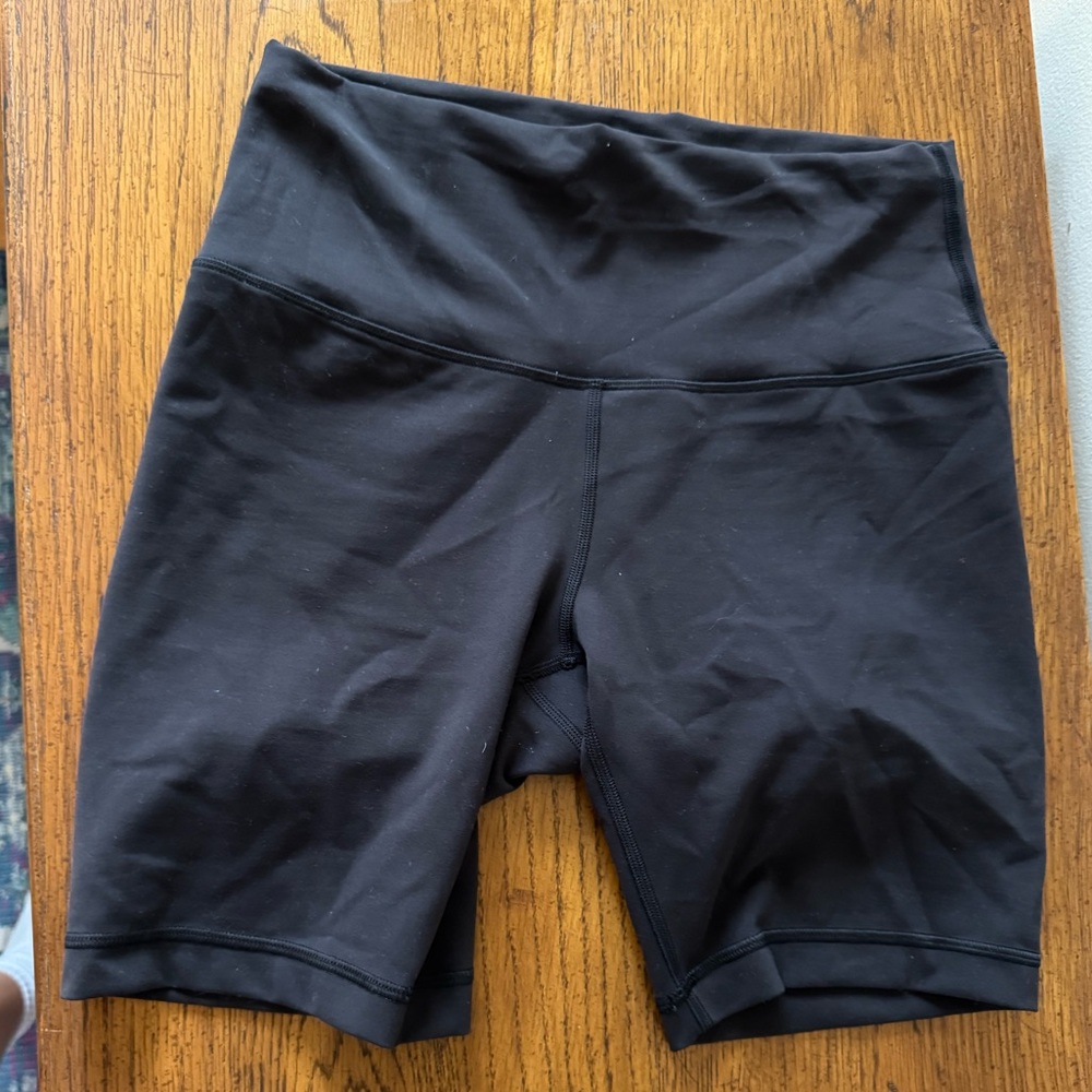 lululemon athletica Black High-Rise Bike Shorts with Wide Waistband